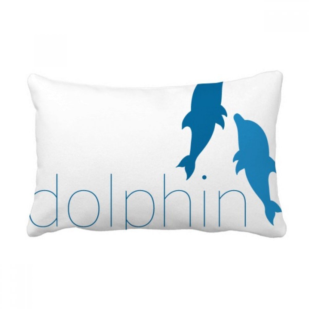 Coussin lombaire dauphin bleu pour soulager le dos sur le canapé