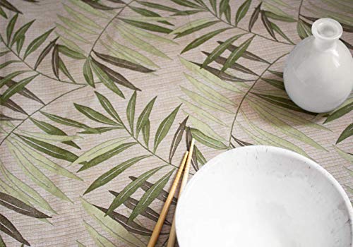 Covers For The Home Deluxe Elastic Edged Flannel Backed Vinyl Fitted Table Cover - Fern Pattern - Oblong/Oval - Fits Tables Up To 48" W X 68" L #TOP5