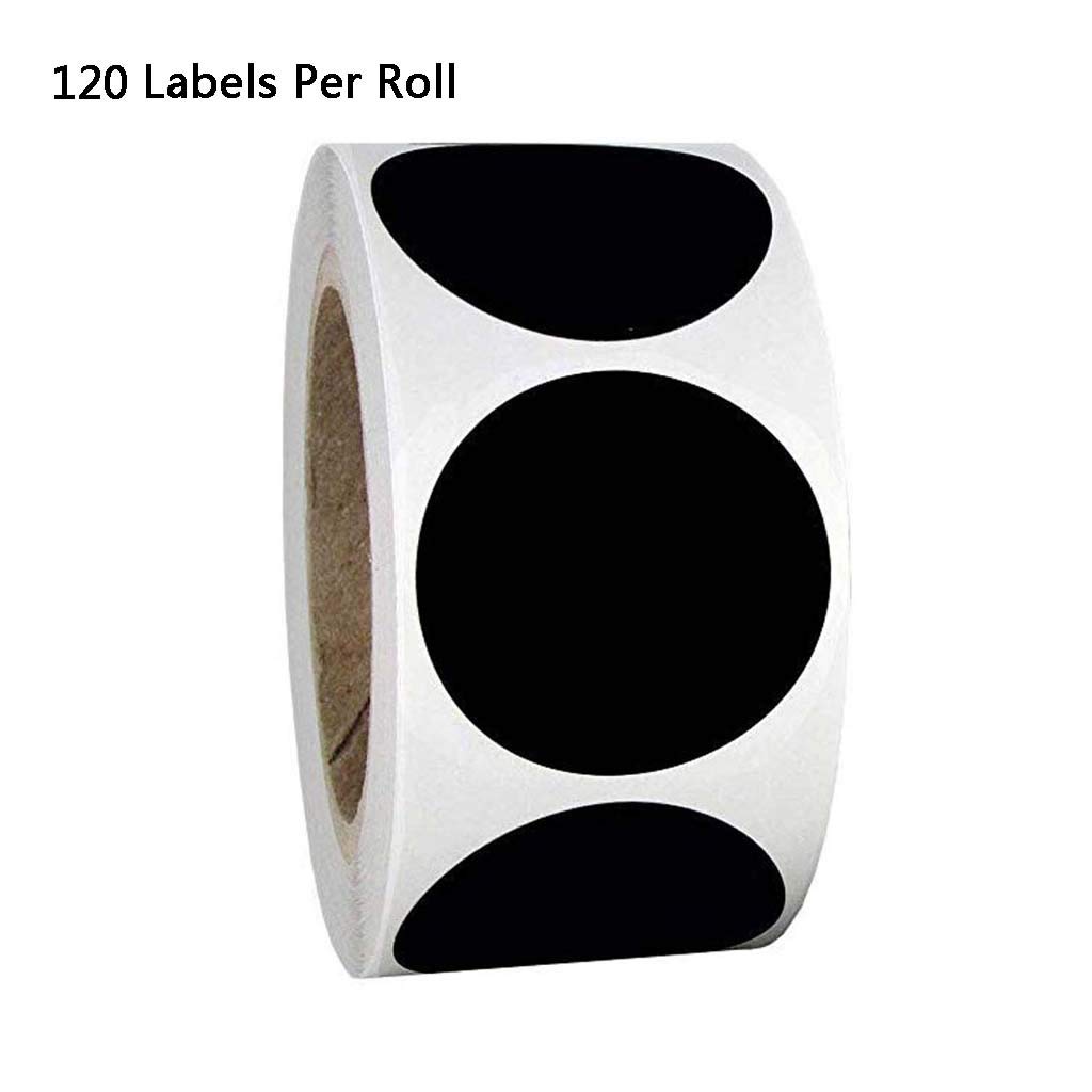 yanwuwa 120pcs / roll Label Round Chalkboard Sticker Kitchen Jar Stickers for Packaging