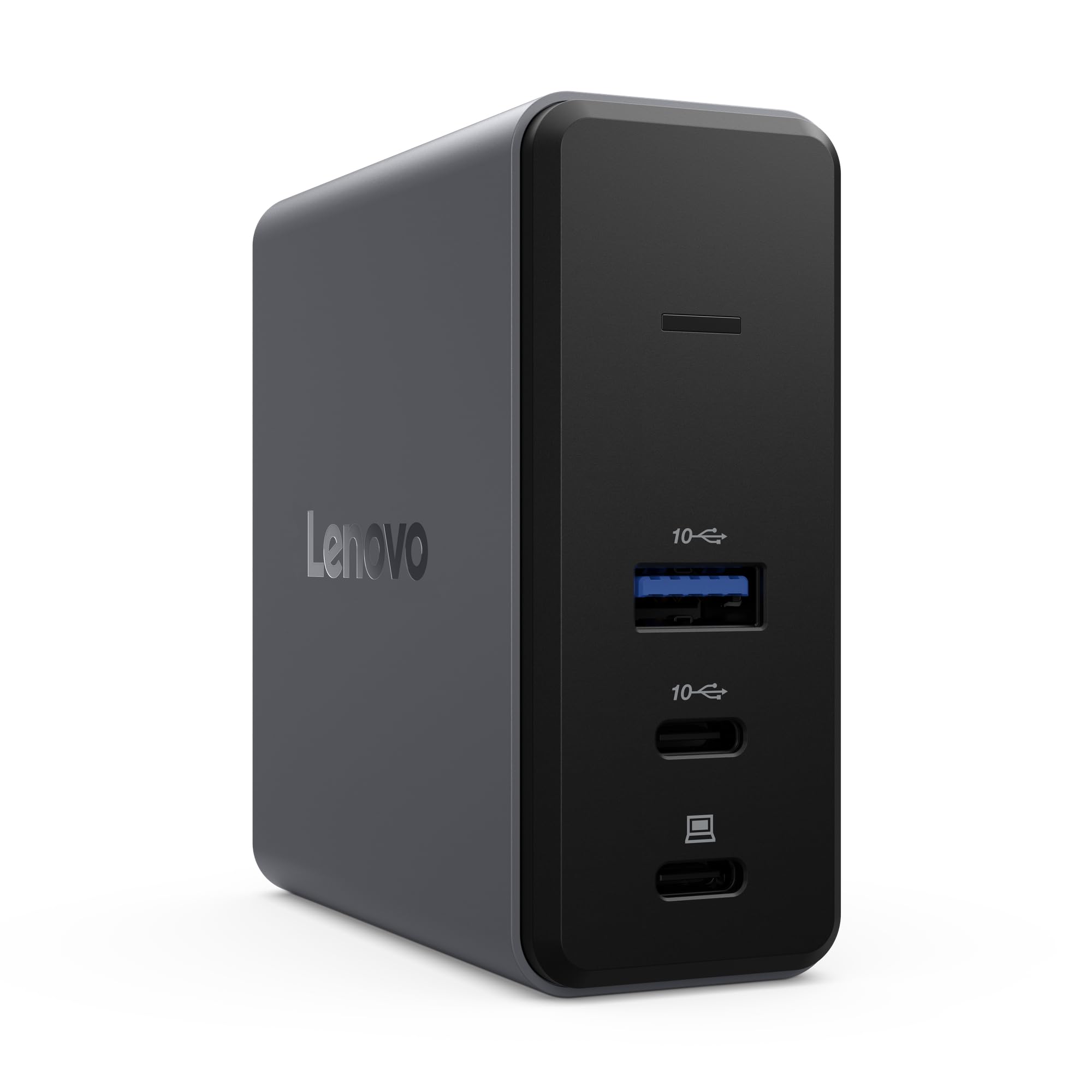 Lenovo GaN-Ladestation | Tragbare Dock mit integriertem GaN-Netzteil 65W | USB-A und USB-C
