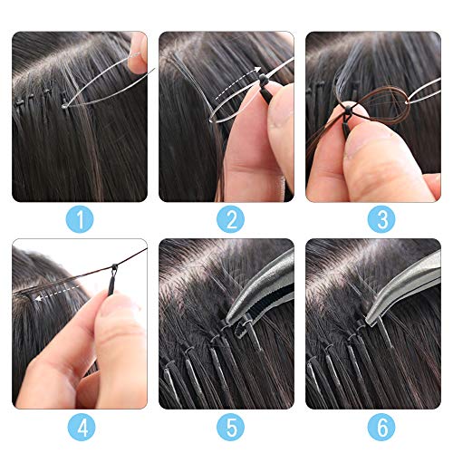 Sonku - Kit di extension per capelli, 200 pezzi