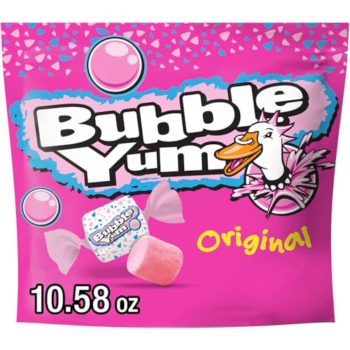 BUBBLE YUM Original Flavored Chewy, Bubble Gum Bag, 10.58 oz