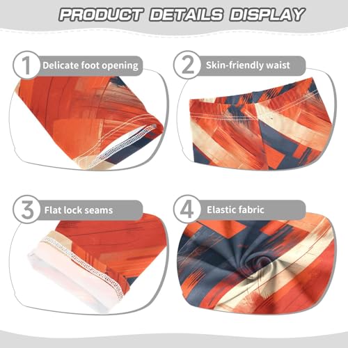 Red Stripes Kids Baby Girls Active Leggings Fashion Full Length Lounge Pants Exercise3