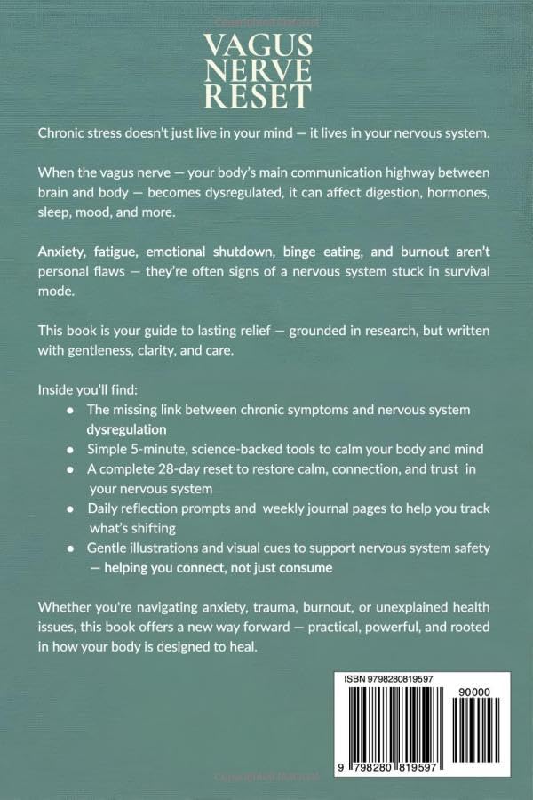 Vagus Nerve Reset: A 28-Day Program to Calm Anxiety, Rewire Your Nervous System, and Feel Safe in Your Body Again - Image 2