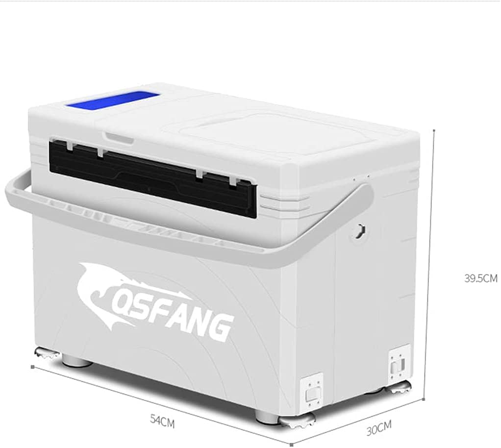 Fishing Box Multifunctional Sitting Fishing Box No Installation of Fishing Tackle Box Fishing Box Equipment Four-Leg Lift with backrest (Color: Green) Blue