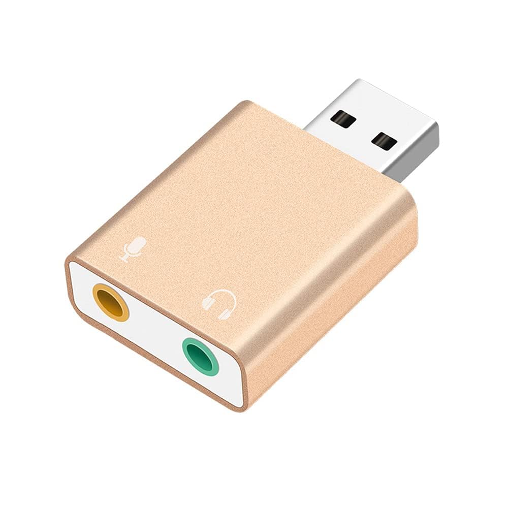 NEXSA External Headphone Adapter – USB to 3.5mm Audio Jack for PCs, Laptops, and More – Plug-and-Play Sound Card for Headsets and Microphones