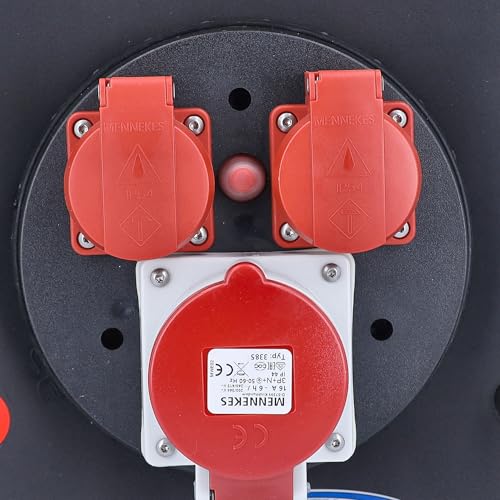 as - Schwabe Thermoschutzschalter 3polig 400V/16A, 56° +/- 5° für 400V Kabeltrommel, Überhitzungsschutz, rot, 10960ET