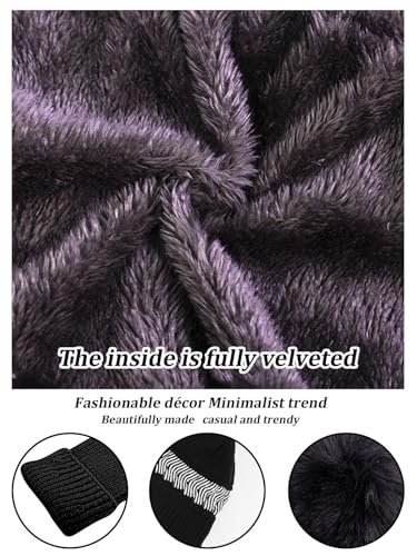 Christmas gifts,Christmas party decorations,winter beanie hat scarf gloves set for women,Women's Hat, Scarf, and Touchscreen Gloves Set for Cold Weather (Black)2