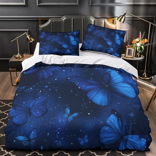 Housse de couette à éclair caché avec 2 taies d'oreiller 3D - 2