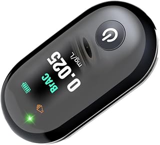 Portable Mini Alcohol Tester High Precision Alcohol Detector for Driving Safety with Stable Performance and Translucent Amber Case Gift for Family and Friends