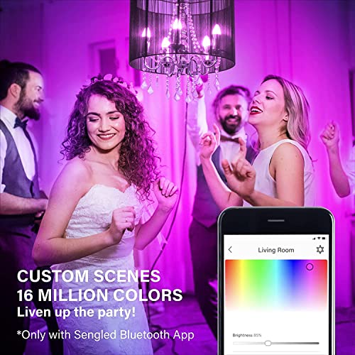 Image of Sengled Alexa Light Bulb, Candelabra Light Bulbs Color Changing, Candelabra LED Light Bulbs 450 LM 45W Equivalent RGBW, E12 LED Bulb, Smart Bulbs That Work with Alexa Only, No Hub Request, 2 Pack