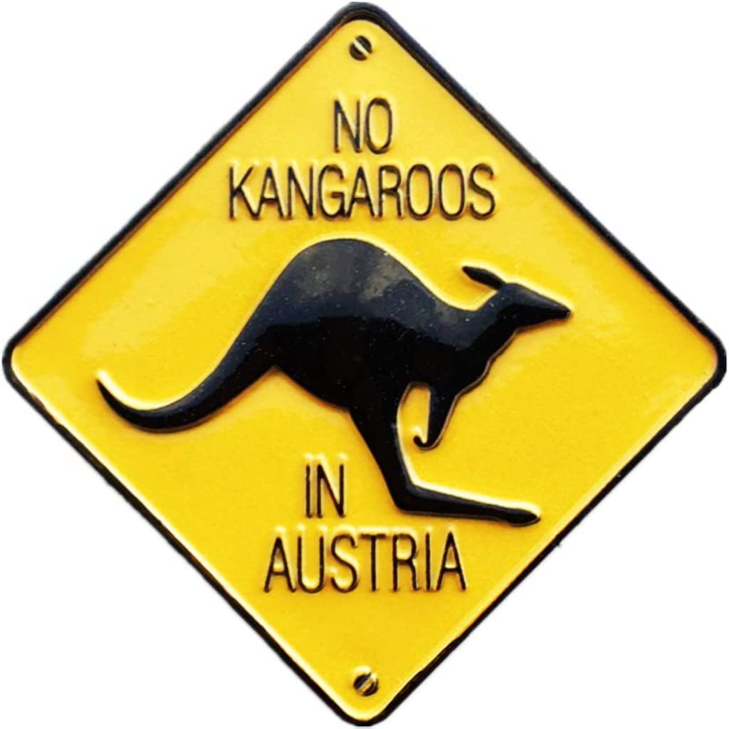 No Kangaroos in Austria Austria Magnet Fridge Refrigerator Magnet Decoration Sticker Souvenir Resin Crafts Kitchen Whiteboard