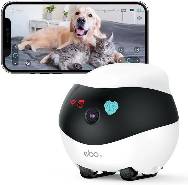 Amazon.co.jp: EBO SE Self-Propelled Camera, Pet Camera, Movable, Small Robot for Home, Pet Monitor, Children, Automatic Charging, 1080P, Surveillance Camera, WiFi, Smartphone, Remote Control, Two-Way Voice Calls,