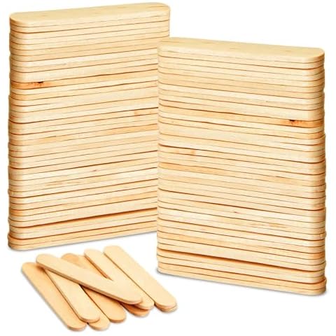 G4GADGET 100 Pack Wooden Waxing Spatulas - Premium Wax Applicator Sticks for Hair Removal, Smooth Birchwood, Ideal for Face, Body, Bikini & Eyebrows Cover