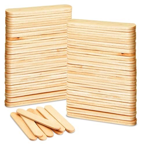 G4GADGET 100-Pack Wooden Waxing Spatulas 6 Inches Disposable Wax Sticks for Body Hair Removal Salon-Grade Applicators Ideal for Warm & Hot Wax
