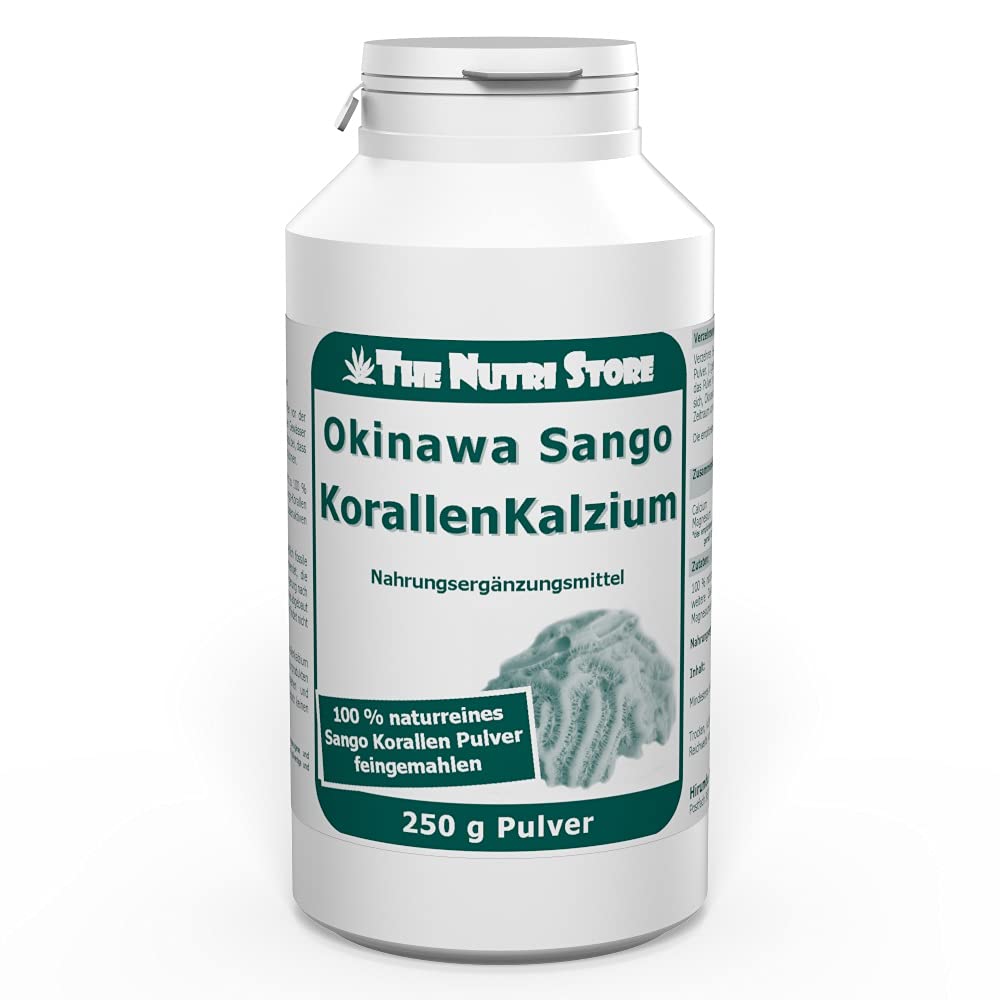 Korallen Kalzium 100% rein Pulver 250 g - naturreines Okinawa Sango Korallen Pulver feingemahlen