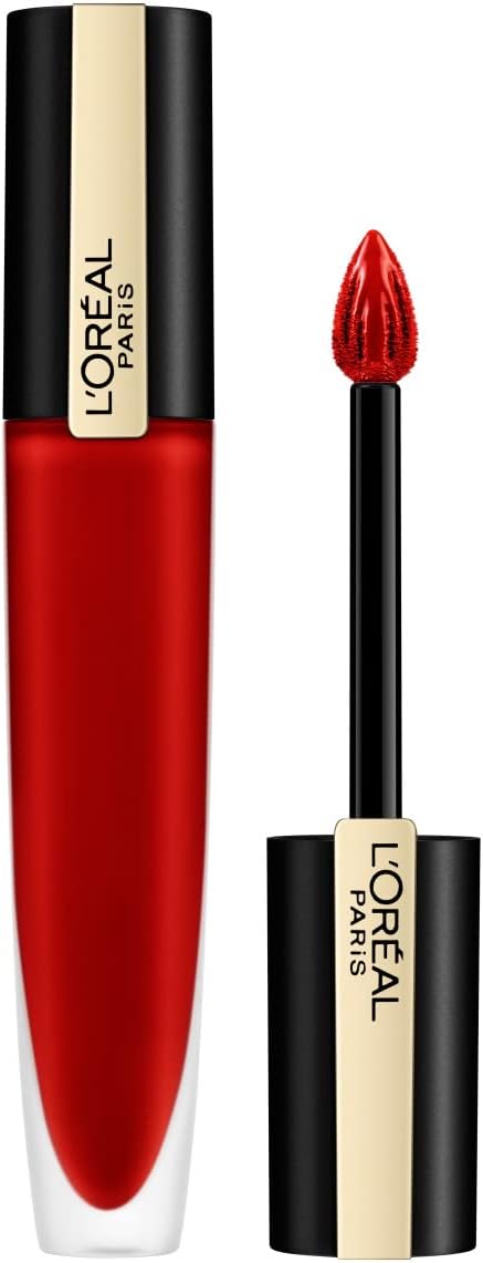 L'Oréal Paris Lipstick, Rouge Signature Liquid Lip Ink,Lasts upto 24H, Lightweight Bare-Lip Sensation & Ultra-Matte High-Impact Statement, Shade: 203 Magnetize