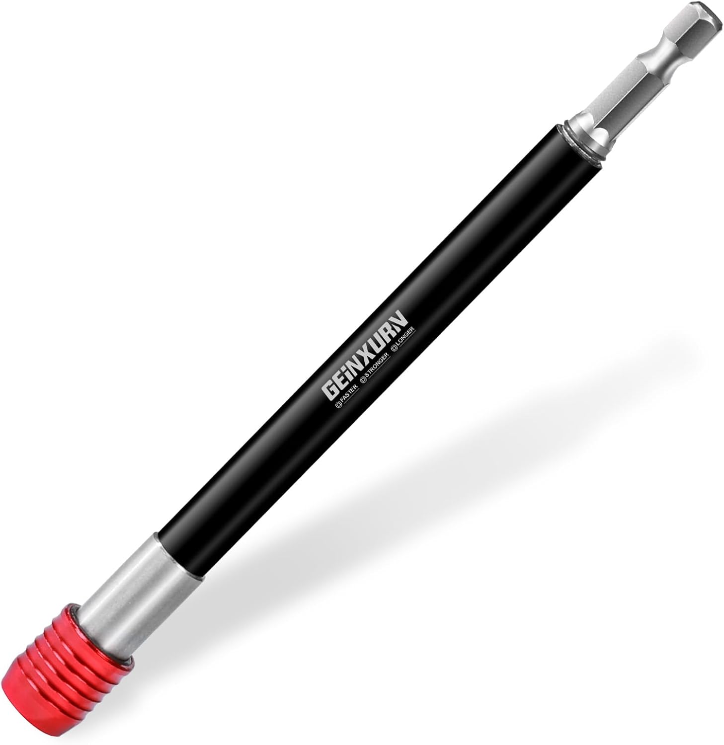 Geinxurn 6” Impact Screwdriver Bit Holders Extra Long, Magnetic Extension Quick-Change Socket Drill Bit Holder Cr-V Steel Hex Shank Quick Release Drill Bit Guide