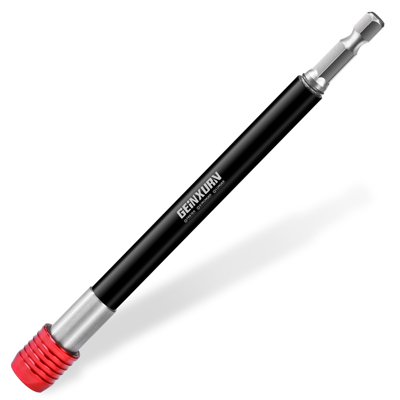 Geinxurn 6” Impact Screwdriver Bit Holders Extra Long, Magnetic Extension Quick-Change Socket Drill Bit Holder Cr-V Steel Hex Shank Quick Release