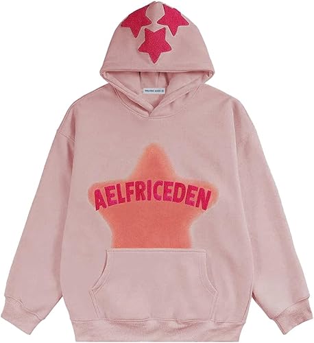 Aelfric Eden Star Graphic Hoodie Streetwear Print Trend Causal Loose Oversized Hooded Sweatshirts Pullover