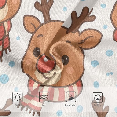 Reindeer Seamless Girls' Moisture-Wicking Panties Organic Underwear for Girls in Sizes 2T,3T, 4T, 5T, 6Y and 8Y3