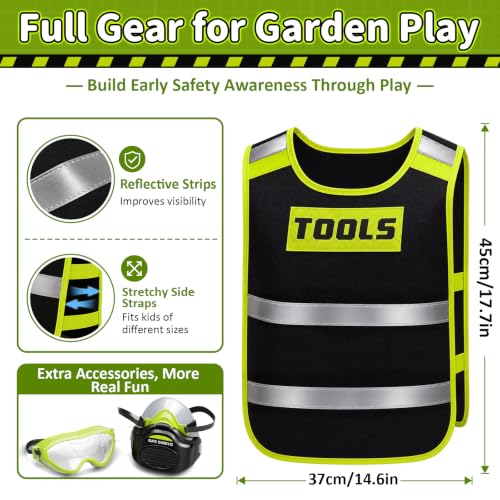Image of KidBloom 2-in-1 Kids Leaf Blower & Kids Weed Wacker Toy, Gardening Tool Set