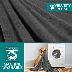   PetAmi-Dog-Blanket-for-Medium-Large-Dogs-Pet-Bed-Blanket-Cat-Puppy-Kitten-Fleece-Furniture-Couch-Cover-Protector-Sofa-Car-Soft-Sherpa-Dog-Throw-Plush-Reversible-Washable-40x60-Solid-Dark-Gray