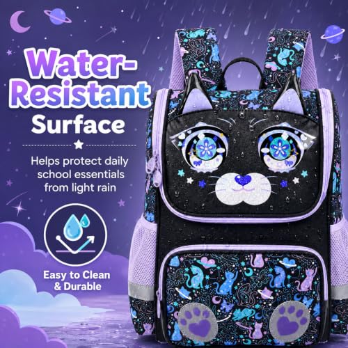 Image of KLFVB 3PCS Backpack for Girls and Boys, 15 inch Unicorn Dinosaur Bookbag with Lunch Box, Kids Preschool School bag