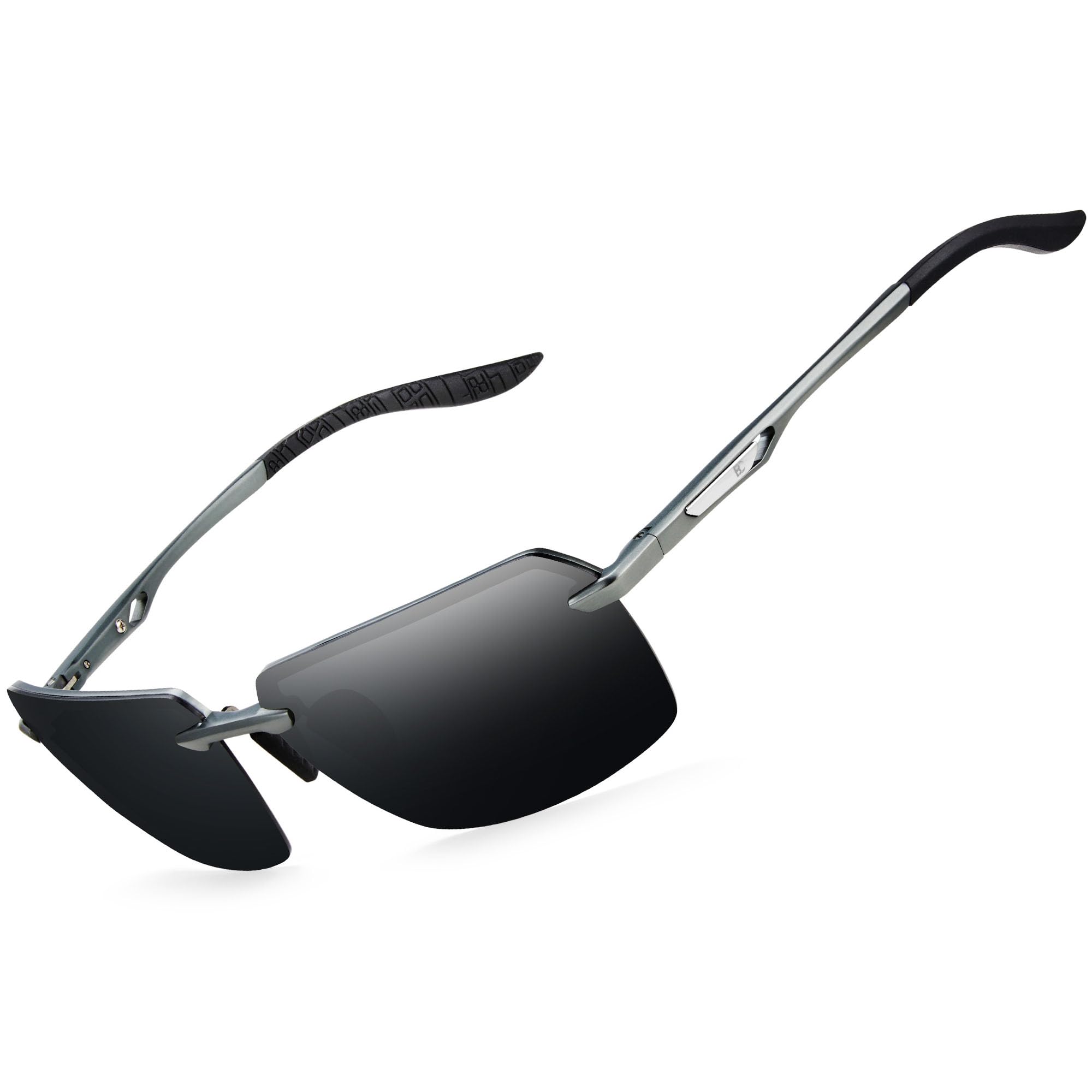 BIRCEN Polarized Rimless Mens Sunglasses: Lightweight & 100% UV Protection