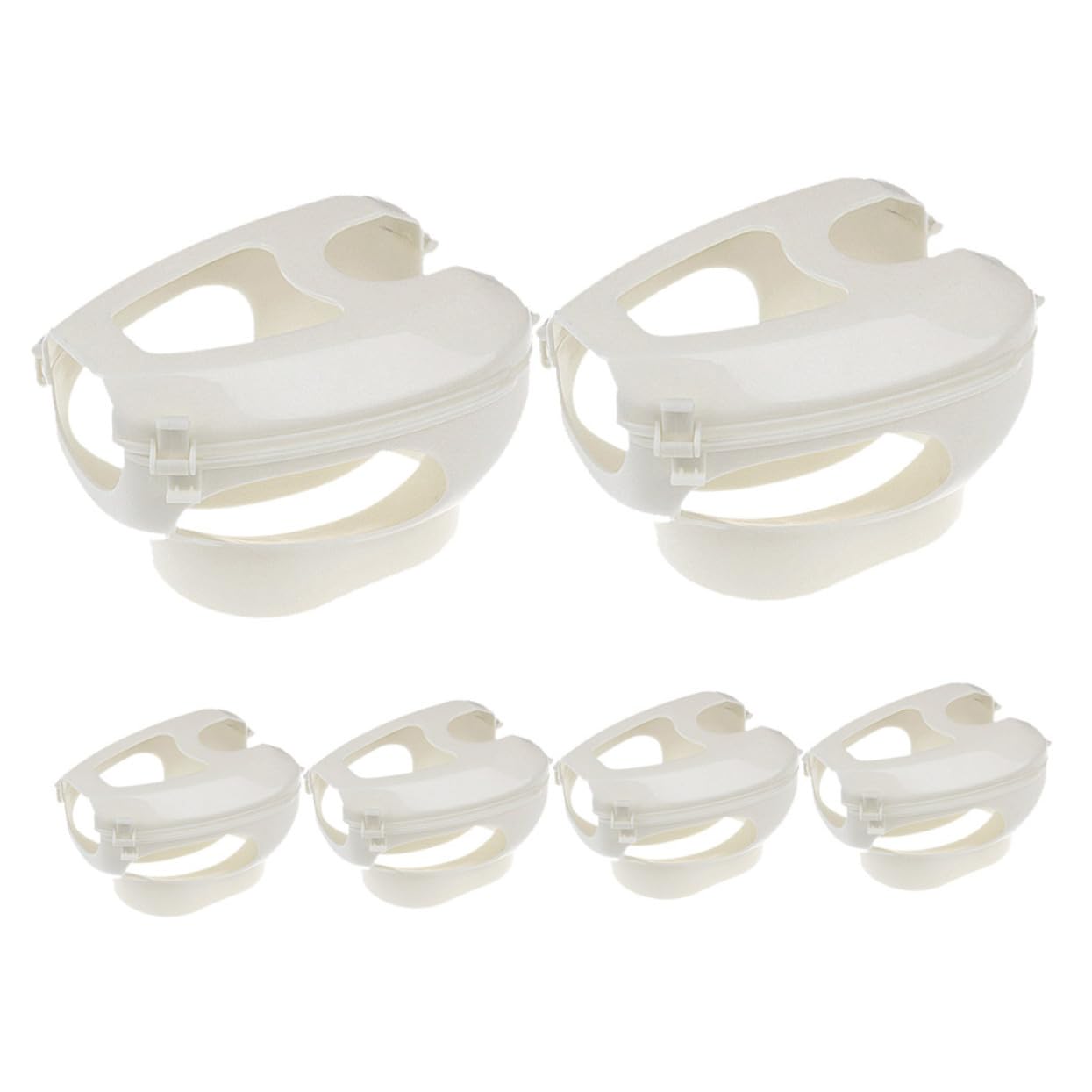 Supports alimentation pigeons anti-gaspillage avec fixateurs de creux x6