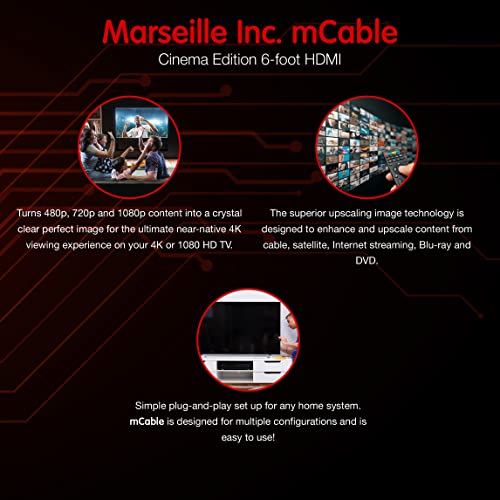 Marseille mn02612 Mcable HDMI Cable 1, black/Gold, 52 m, 1.52m - Image 3