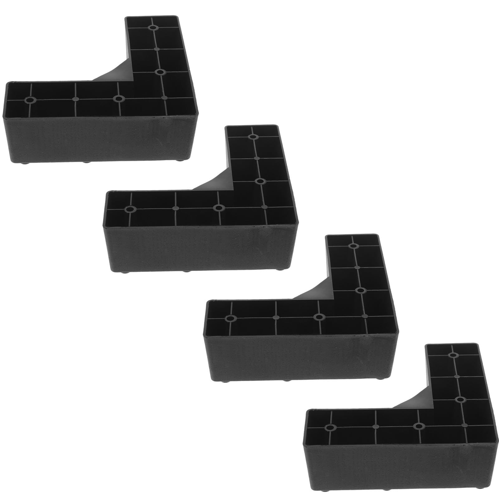 Alzas elevadores para cama en forma de L que crean espacio extra, pack de 4 patas