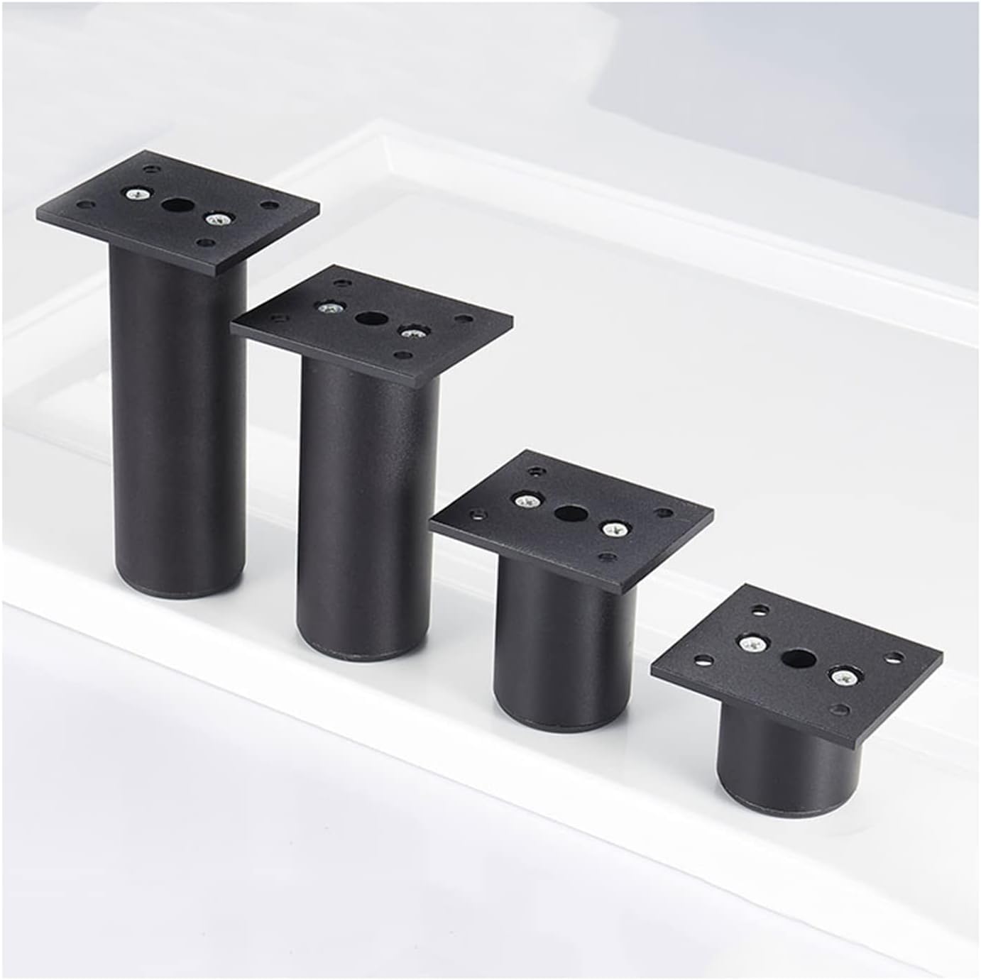 Rhllvj Black Durable Adjustable Table Legs Heavy Duty Metal Furniture Legs For Desks, Coffee Tables, Furniture, Dining Boards, Desks(,30Cm(11.8In))