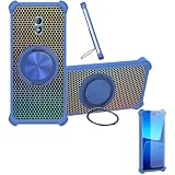 Kinetijy Custodia per Karbonn Titanium S9 Plus Case Phone Cover Custodia [ con 9H HD Vetro Temperato][Supporto ad Anello a 360°, Magnetico] CX-09-LAN