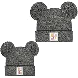 Generisch Turban Mütze Cap Toddler Winter Hat Knit Boys Girls Warm Kids Embroidered Cap for 08 Years Turban Baby Mädchen 1 Jahr (Grey, M)