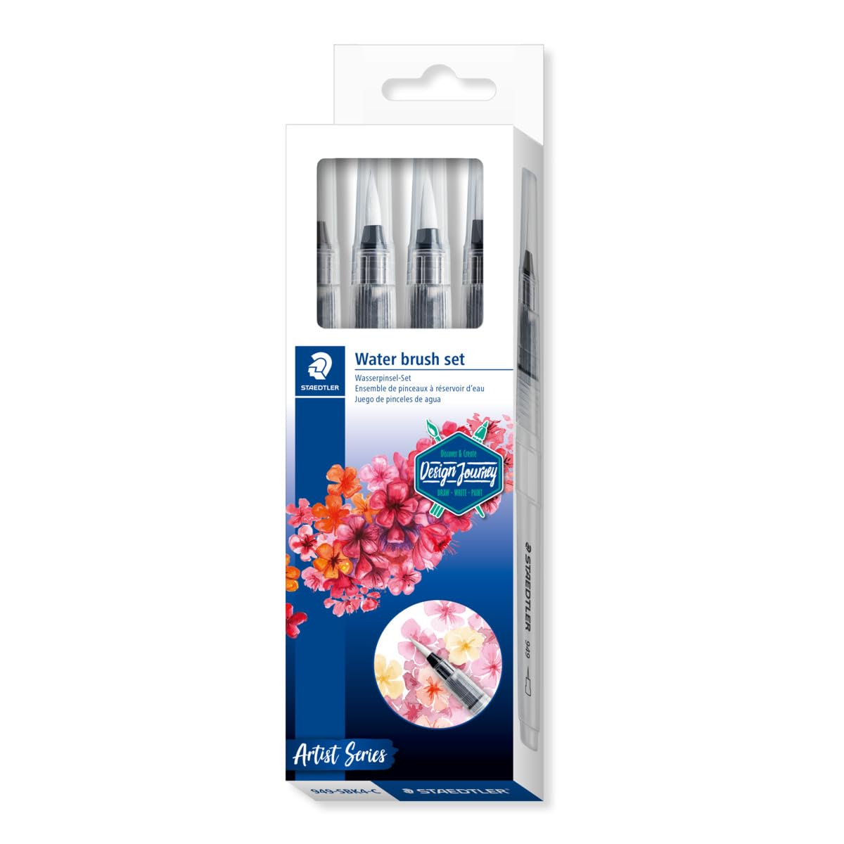 Staedtler 949 Design Journey – Blister 4 Pennelli a serbatoio d' acqua