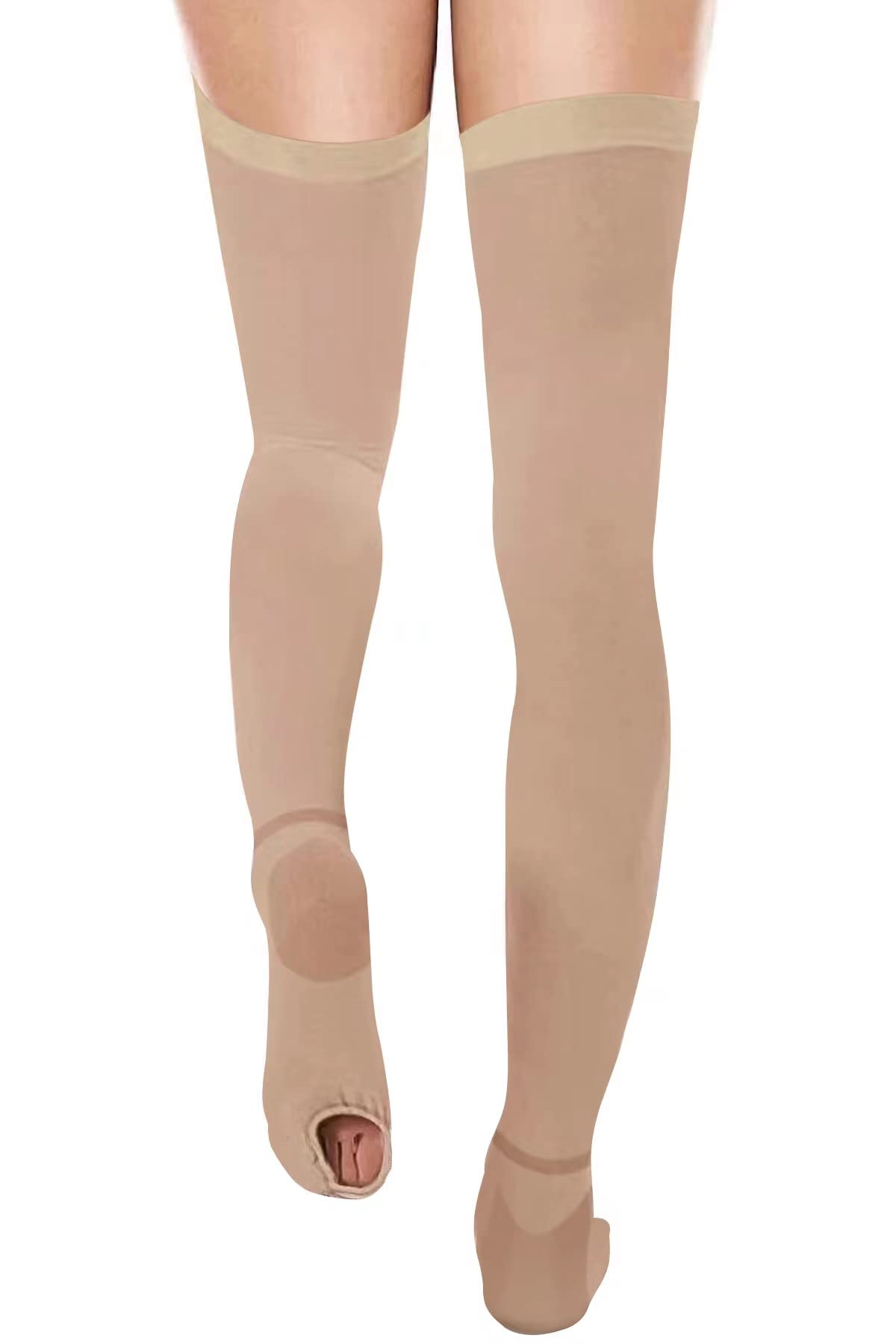 SEXYEYE Compression Stockings for Women Men, Ted Hose Thigh High Knee 15-20 mmHg Compression Socks with Silicone Non-Slip