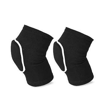 Kids Knee Pads, Breathable Sponge Soft Knee Brace Comfort Compression Knee Sleeves, Anti-Slip Collision Avoidance Knee Protective Gear for Yoga Basketball Volleyball Soccer Biking Sports XS, black