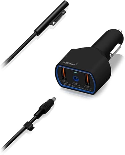 Miniatura 9 de BatPower CCS2 - Cargador de coche para computadora portátil de alta potencia, 120 W, compatible con Microsoft Surface Book Laptop 4, 3, 2, 1,