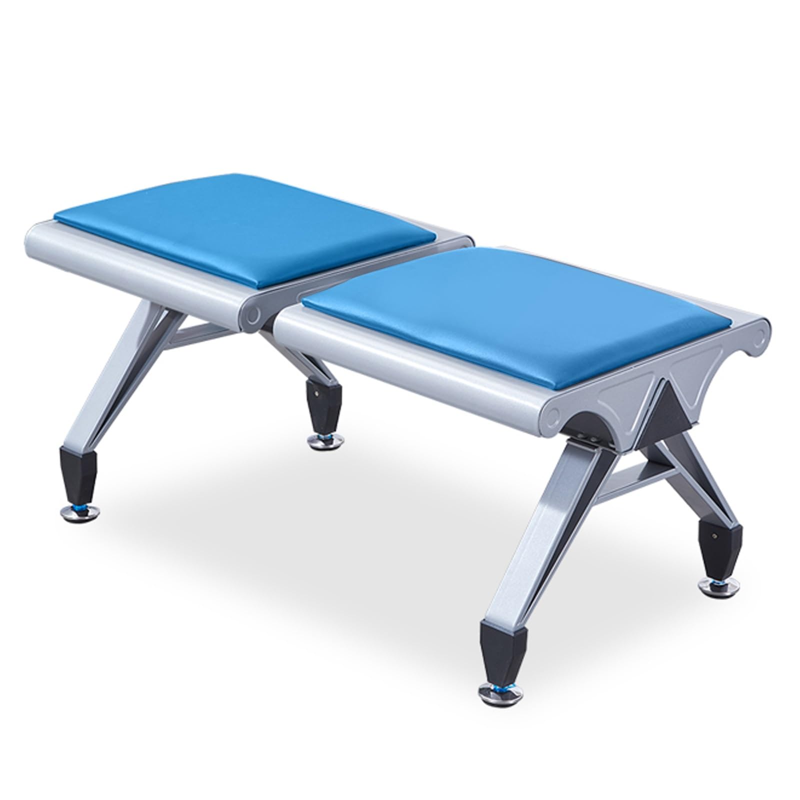 SaryEdge 2-Seat Chairs, PU Reception Seating with No Backrest, 440 lbs Capacity, Perfect for, Salons, Banks, Airports - Durable & Stylish,