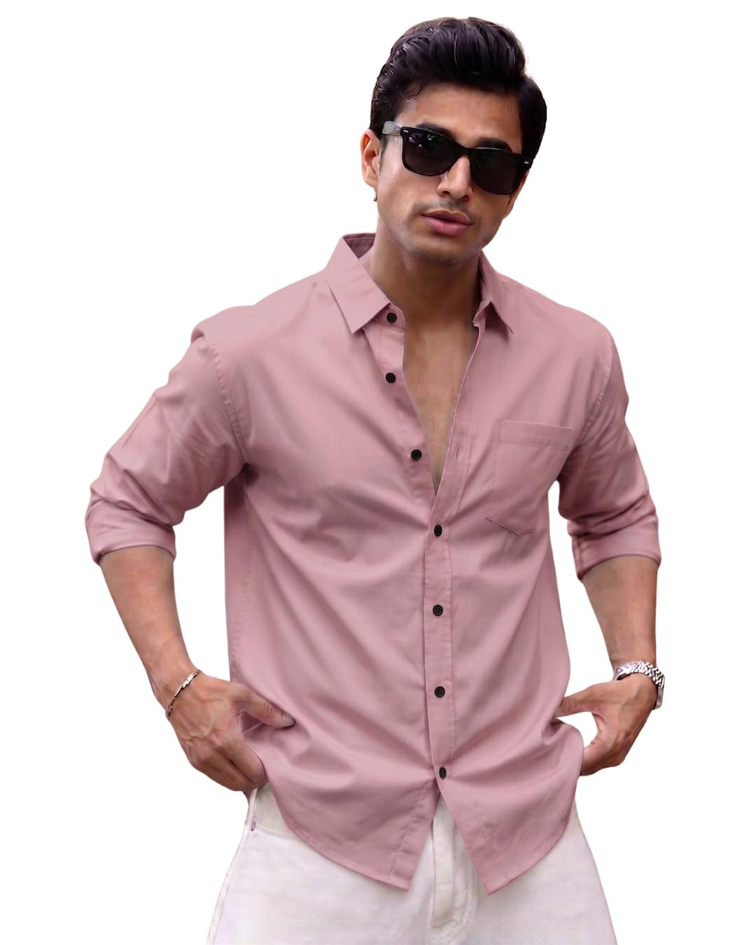 Men's Brown Solid Full Sleeve Casual Shirt with Chest Pocket-picture-10