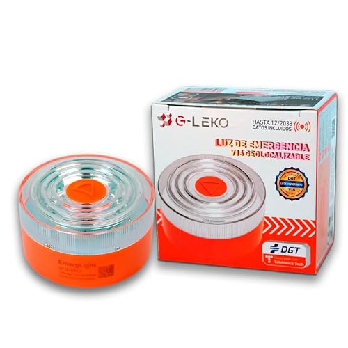 Miniatura 2 de M Modauto Luz Emergencia V16 Homologada Por La Dgt Con Geolocalización, Baliza V16 Conectada Dgt 3.0, V16 Homologada Dgt. Datos Incluidos Señal Hasta 12 2038 Naranja, 1-Unidad
