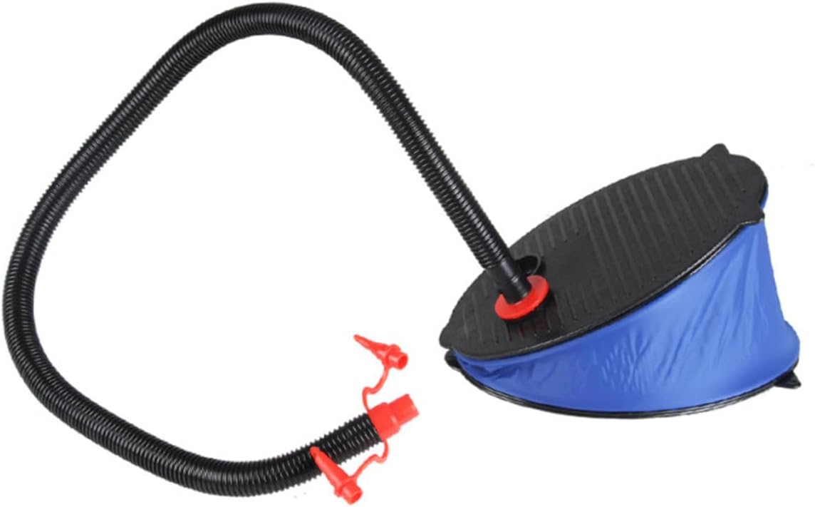 Foot Pump Inflatable Air Exhaust Dual Purpose for Air Mattress Kayaks Inflatable Nozzles Included High Pressure Chamber Operation