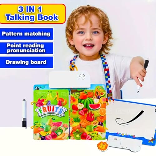 Image of Braintastic DIY Point Reading Toys for Kids | Interactive Talking Flash Cards | Early Learning Educational Toy for Toddlers (Fruits Theme) | 3+ Years