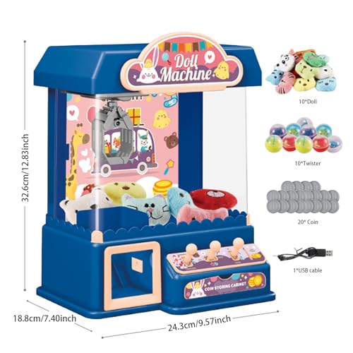 Machine à griffes pour enfants mini distributeur bleu à piles et USB - 5