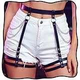 Maeaccx Leather Harness Leg Garter, Fashion Waist Belt, Chains Accessories for Women