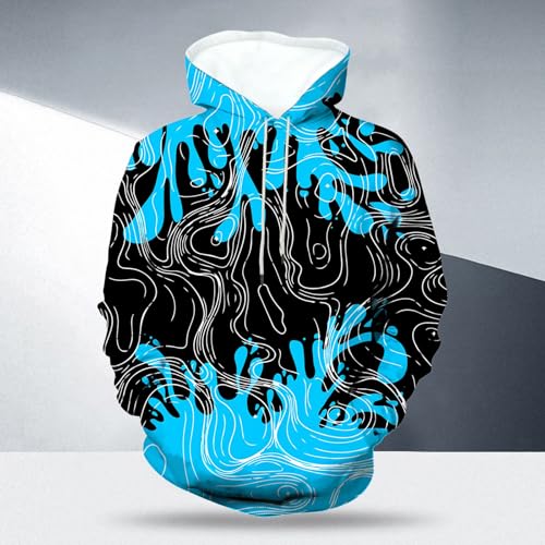 Sweat à capuche pour homme avec imprimé graphique urbain