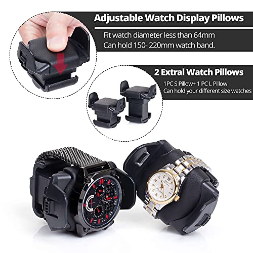Watch Winder, Piano Finish with Adjustable [Upgraded] Watch Pillows, 8 Winding Spaces Watch