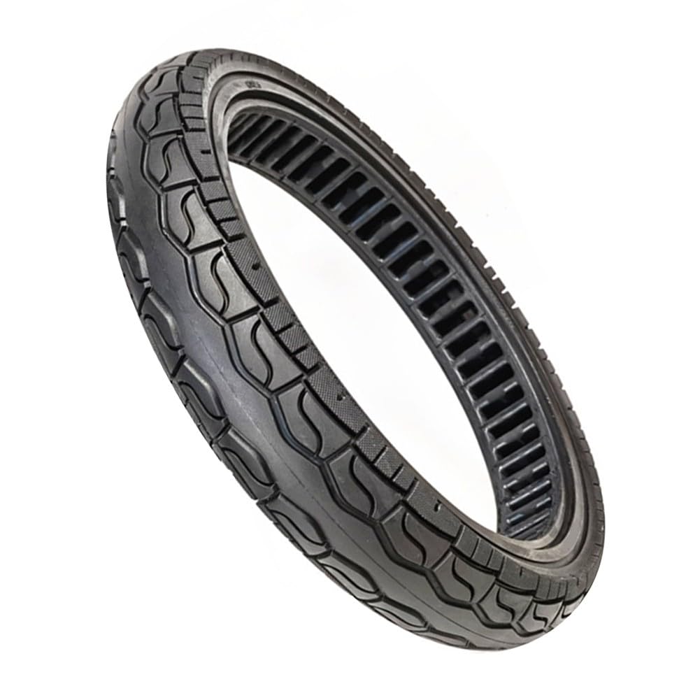 Neumáticos macizos de 16 x 2,50 pulgadas para coche eléctrico, neumáticos de goma maciza a prueba de pinchazos con perfil fuerte, resistente al desgaste y duradero, color negro
