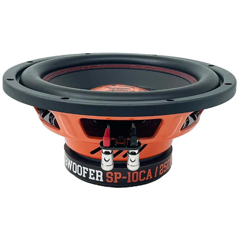 Kit Set para SP Audio SP-10CA, 1 subwoofer de 25 cm, 250 mm de diámetro (10"), 250 vatios rms, 500 vatios máx., 4 ohmios, 92,4 db SPL, Bobina móvil Simple, para Coche, 1 Unidad + Accesorios gratuitos